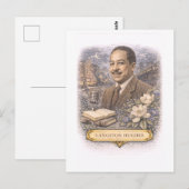 Carte postale de l'écrivain Langston Hughes de sty (Devant / Derrière)