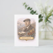 Carte postale de l'écrivain Pablo Neruda de style  (Debout devant)