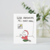 Carte postale de l'église animée et amusante (Debout devant)