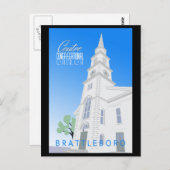 Carte postale de l'Église congrégationnelle du Cen (Devant / Derrière)