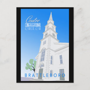 Carte postale de l'Église congrégationnelle du Cen