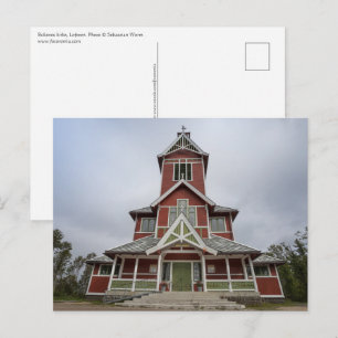 Carte postale de l'église de Buksnes aux îles Lofo
