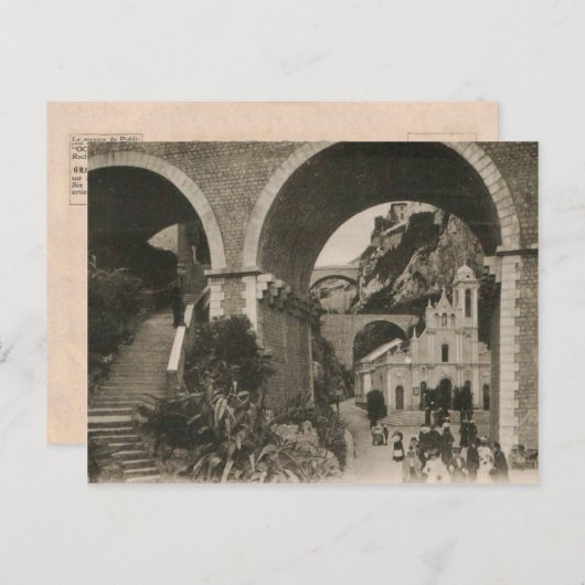 Carte postale de l'église de Monaco 1920 (Devant / Derrière)