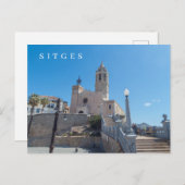 Carte postale de l'église de Sitges (Devant / Derrière)