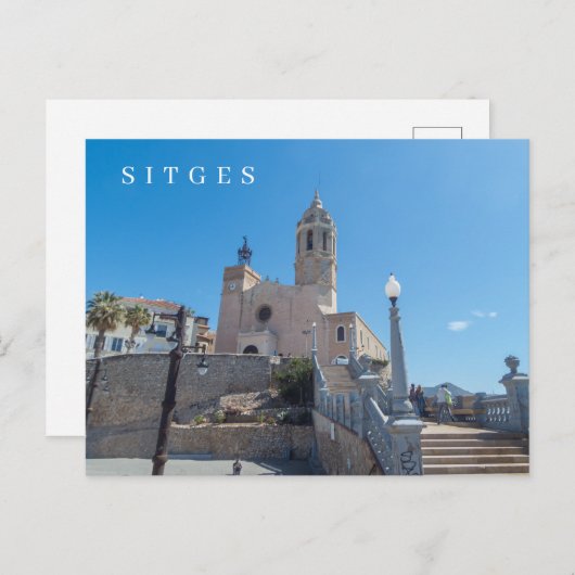 Carte postale de l'église de Sitges (Devant / Derrière)