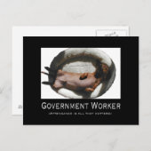 Carte postale de l'employé du gouvernement (Devant / Derrière)