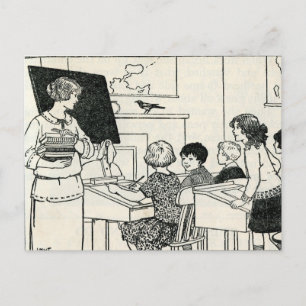 Carte postale de l'enseignant de l'école primaire