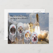 Carte postale de l'enseignant des chiens astronaut (Devant / Derrière)