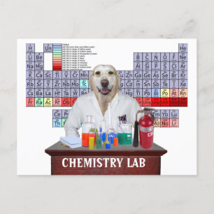 Carte postale de l'enseignant en chimie drôle avec