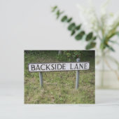 Carte postale de l'enseigne Backside Lane, Funny & (Debout devant)