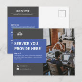 Carte postale de l'entreprise pour les affaires (Devant / Derrière)