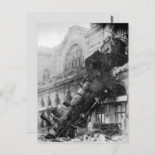 carte postale de l'épave du train (Devant / Derrière)