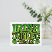 Carte postale de l'équipe de boisson irlandaise (Debout devant)
