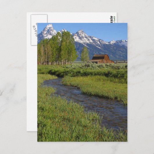 Carte postale de l'étable Mormon Row (Devant / Derrière)