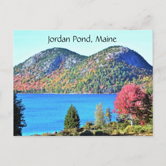 Carte postale de l'étang Jordan dans le Maine (Devant)