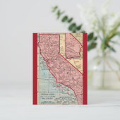 Carte postale de l'État de Californie vintage (Debout devant)