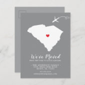 Carte postale de l'État de déménagement de la Caro (Devant / Derrière)