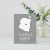 Carte postale de l'État de déménagement de l'Arizo (Debout devant)