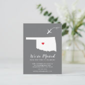 Carte postale de l'État de déménagement OKLAHOMA (Debout devant)