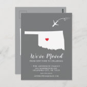 Carte postale de l'État de déménagement OKLAHOMA (Devant / Derrière)