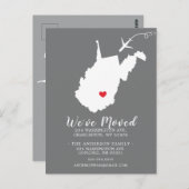 Carte postale de l'État de déménagement WEST VIRGI (Devant / Derrière)