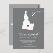 Carte postale de l'État de déplacement IDAHO (Devant / Derrière)