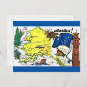 Carte postale de l'État de l'Alaska (Devant / Derrière)
