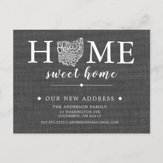 Carte postale de l'état de l'OHIO Moving Faire-par (Devant)