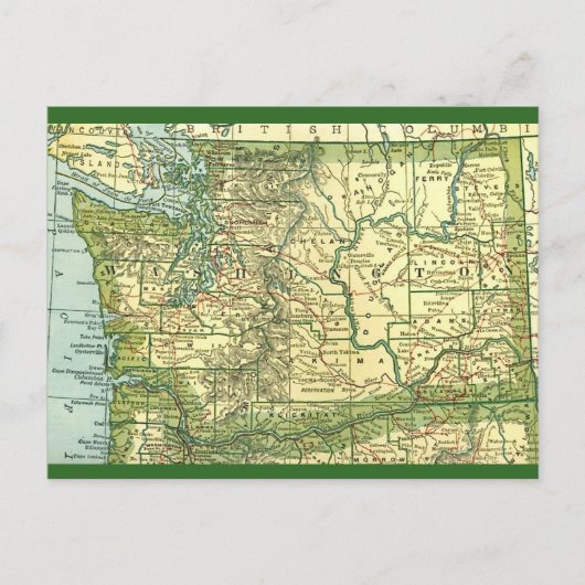 Carte postale de l'État de Washington (Devant)