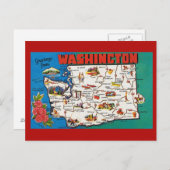 Carte postale de l'État de Washington (Devant / Derrière)