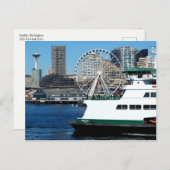 Carte postale de l'État de Washington - Seattle et (Devant / Derrière)