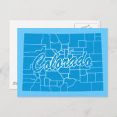 Carte postale de l'État du Colorado (Devant / Derrière)