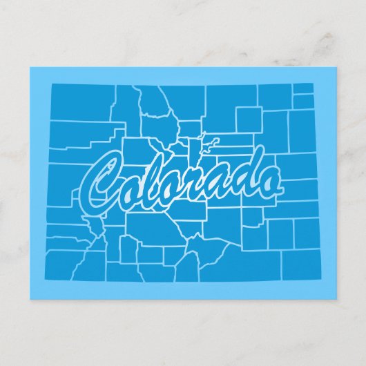 Carte postale de l'État du Colorado (Devant)
