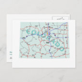 Carte postale de l'État du Colorado (Devant / Derrière)