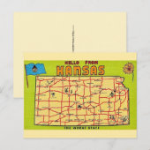 Carte postale de l'État du Kansas (Devant / Derrière)