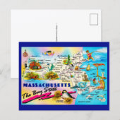 Carte postale de l'État du Massachusetts (Devant / Derrière)