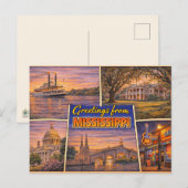 Carte postale de l'État du Mississippi (Devant / Derrière)