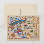 Carte postale de l'État du Mississippi (Devant / Derrière)