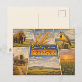 Carte postale de l'État du Nebraska (Devant / Derrière)