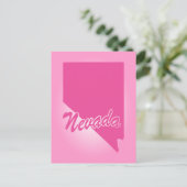 Carte postale de l'État du Nevada rose (Debout devant)