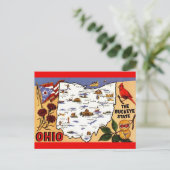 Carte postale de l'État du Ohio Buckeye (Debout devant)