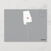 Carte postale de l'État Faire-part Alabama (Dos)