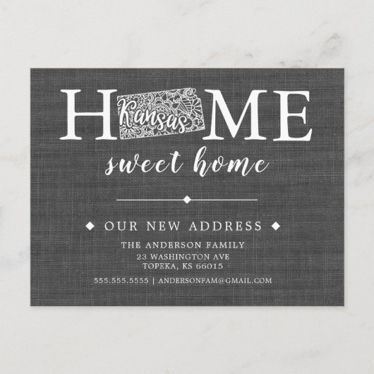 Carte postale de l'État KANSAS Moving (Devant)