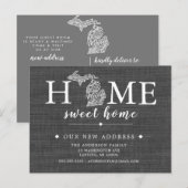 Carte postale de l'État MICHIGAN Moving Faire-part (Devant / Derrière)