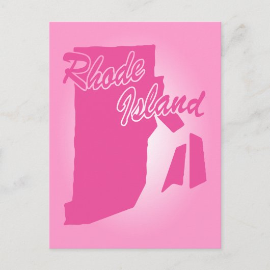 Carte postale de l'État rose de Rhode Island (Devant)