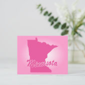 Carte postale de l'État rose du Minnesota (Debout devant)