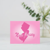 Carte postale de l'État rose du New Jersey (Debout devant)