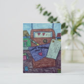 Carte postale de lettre de jour de Valentines (Debout devant)