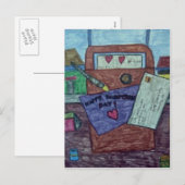 Carte postale de lettre de jour de Valentines (Devant / Derrière)