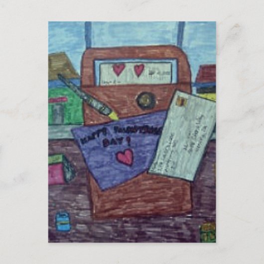 Carte postale de lettre de jour de Valentines (Devant)